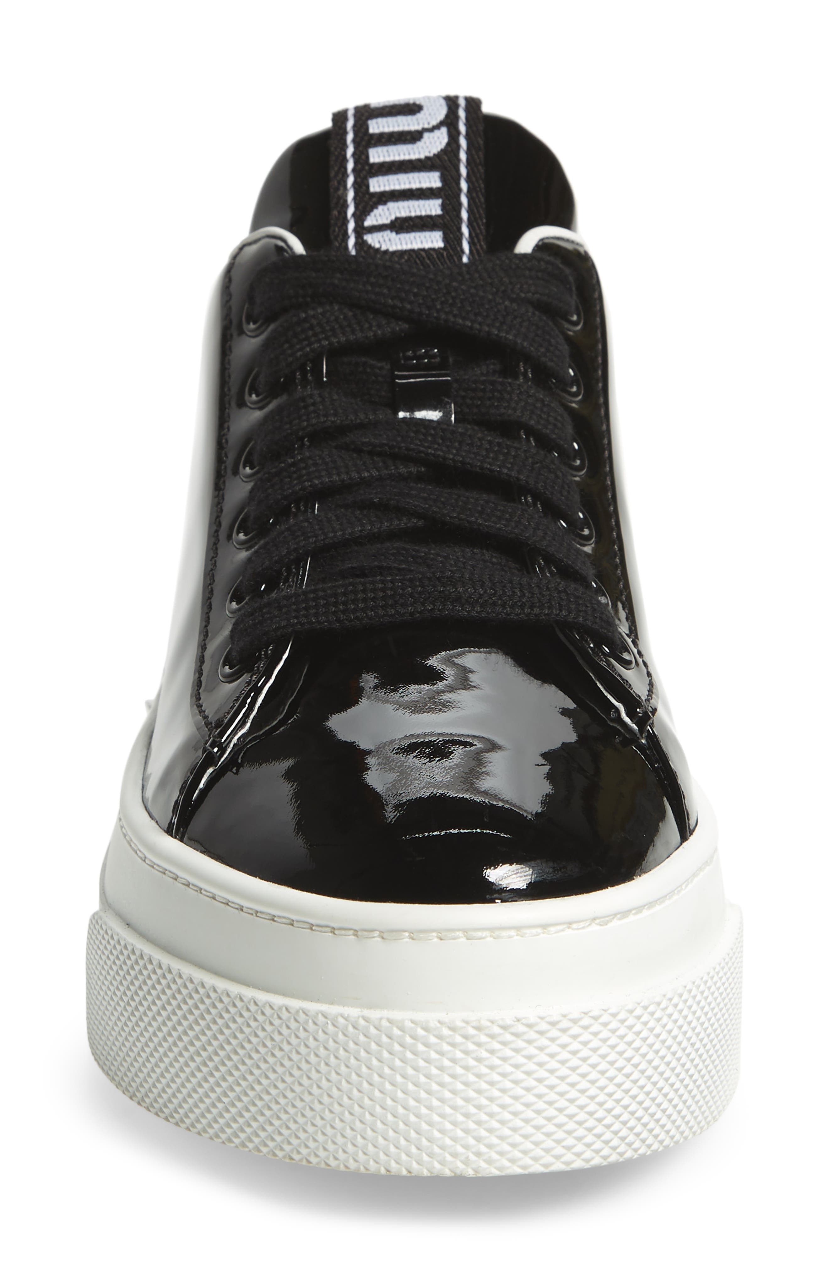 Miu Miu Crystal Detail Skate Platform Sneaker, Alternate, color, 