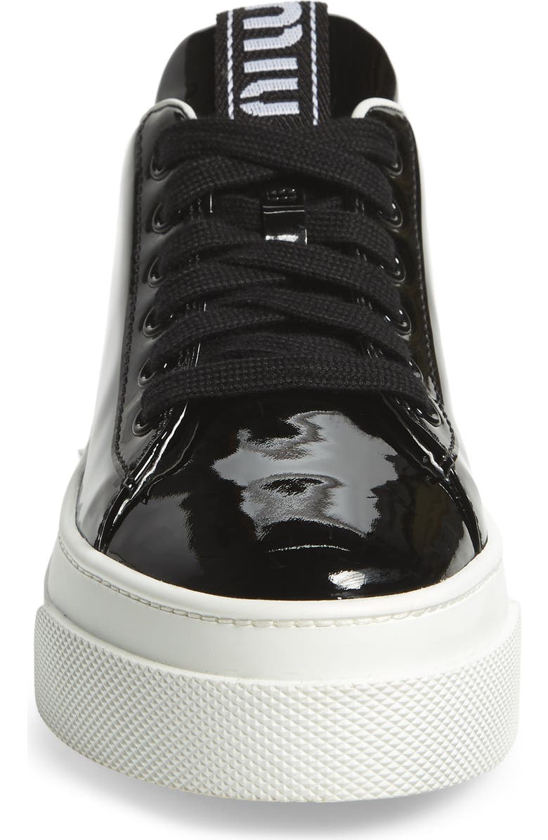 Miu Miu Crystal Detail Skate Platform Sneaker, Alternate, color,