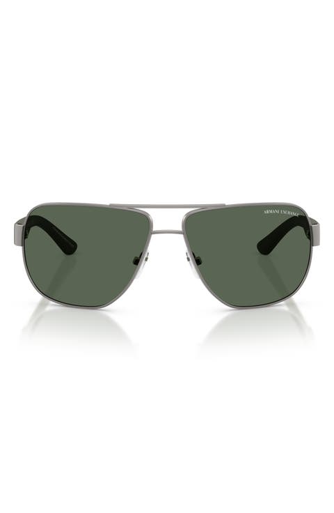 62mm Aviator Sunglasses
