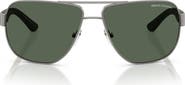 Armani Exchange 62mm Aviator Sunglasses