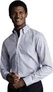 Charles Tyrwhitt Check Non-Iron Button-Down Oxford Slim Fit Shirt Single Cuff