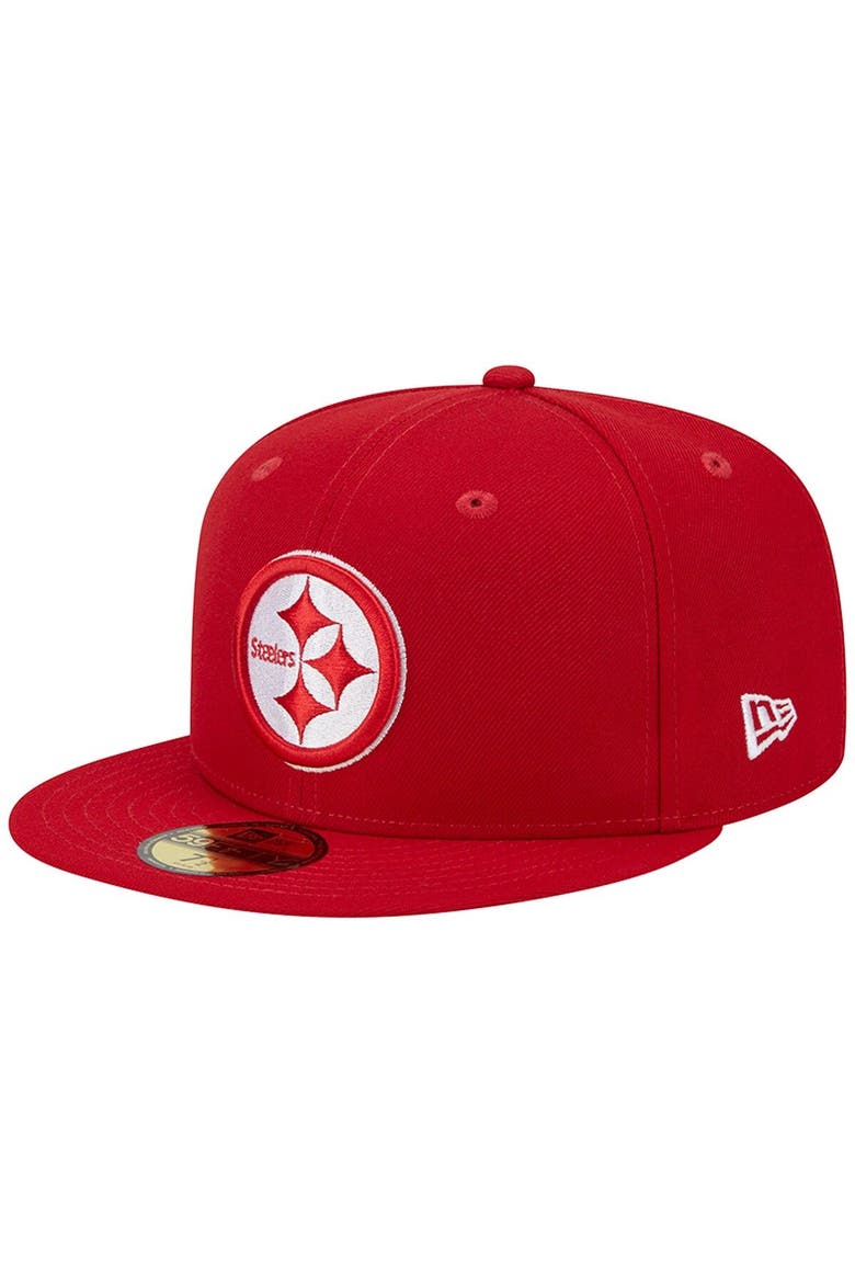 Men's New Era Scarlet Pittsburgh Steelers Super Bowl XLIII Main Patch 59FIFTY Fitted Hat, Alternate, color, Scarlet
