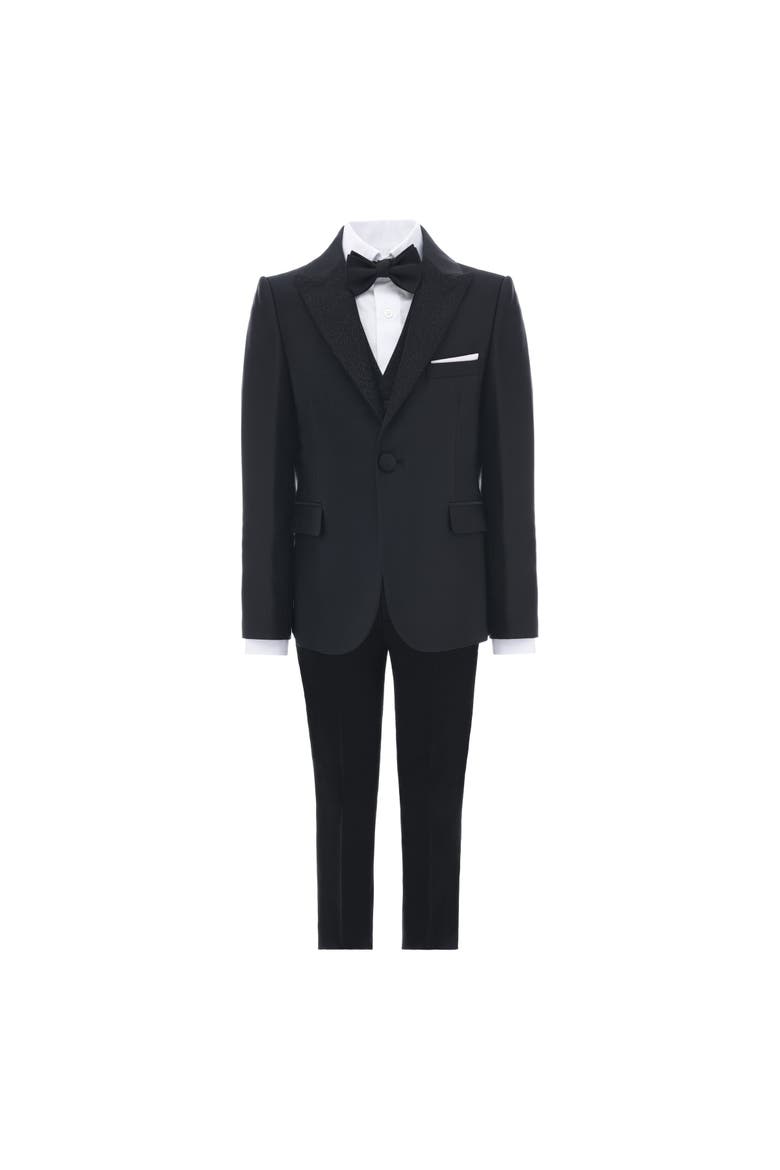 Glitter Lapel Suit, Main, color, Black