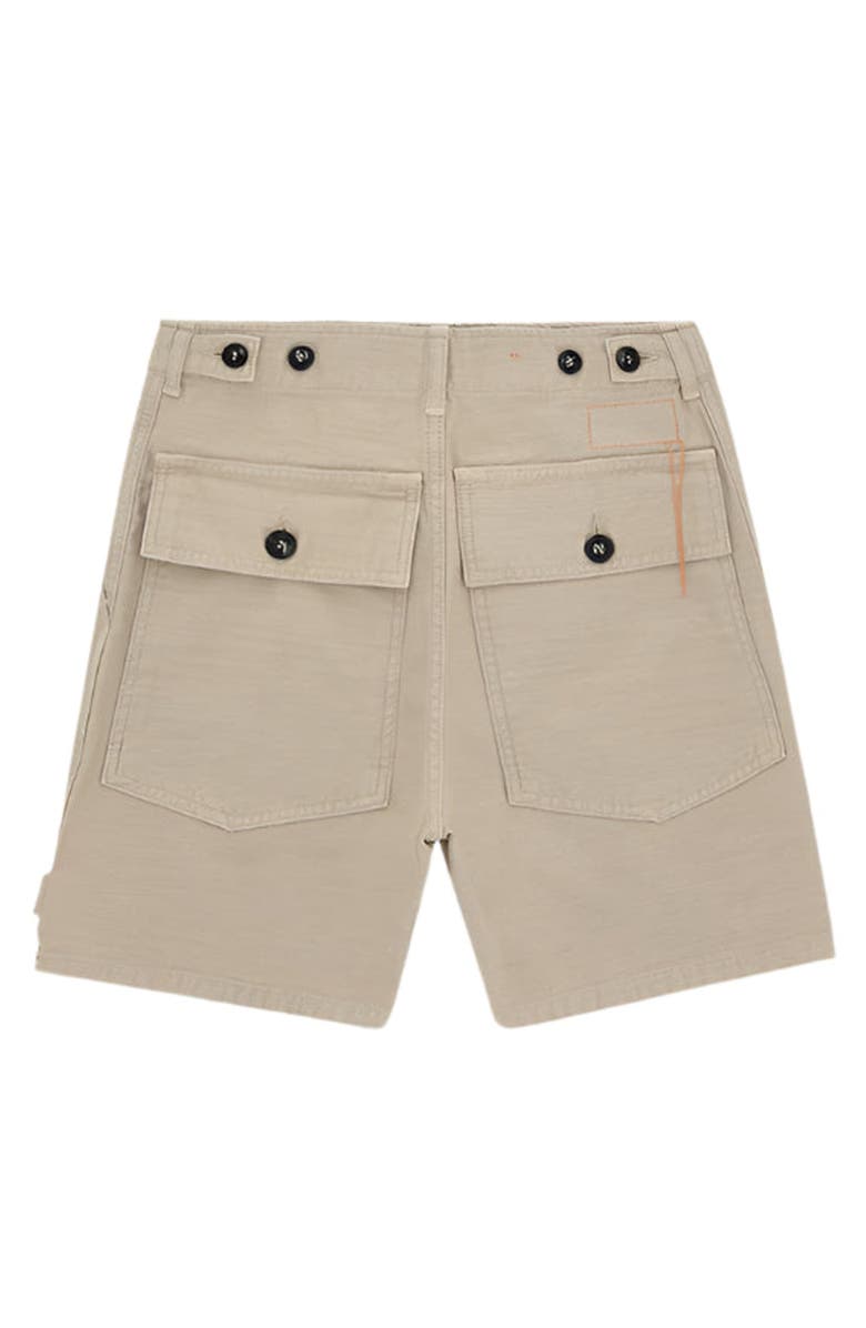 Fortela Jim Fatigue Cotton Satin Shorts, Alternate, color, Stone