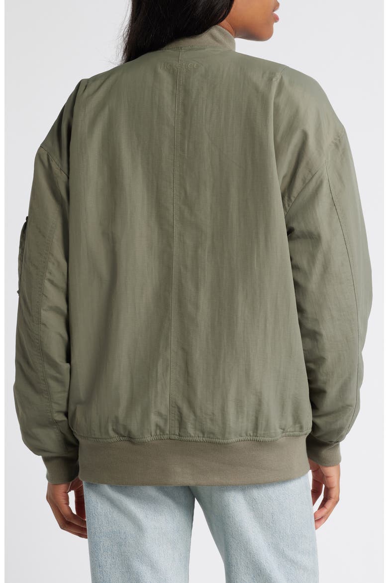 Oversize Bomber Jacket, Alternate, color, DUSTY OLIVE
