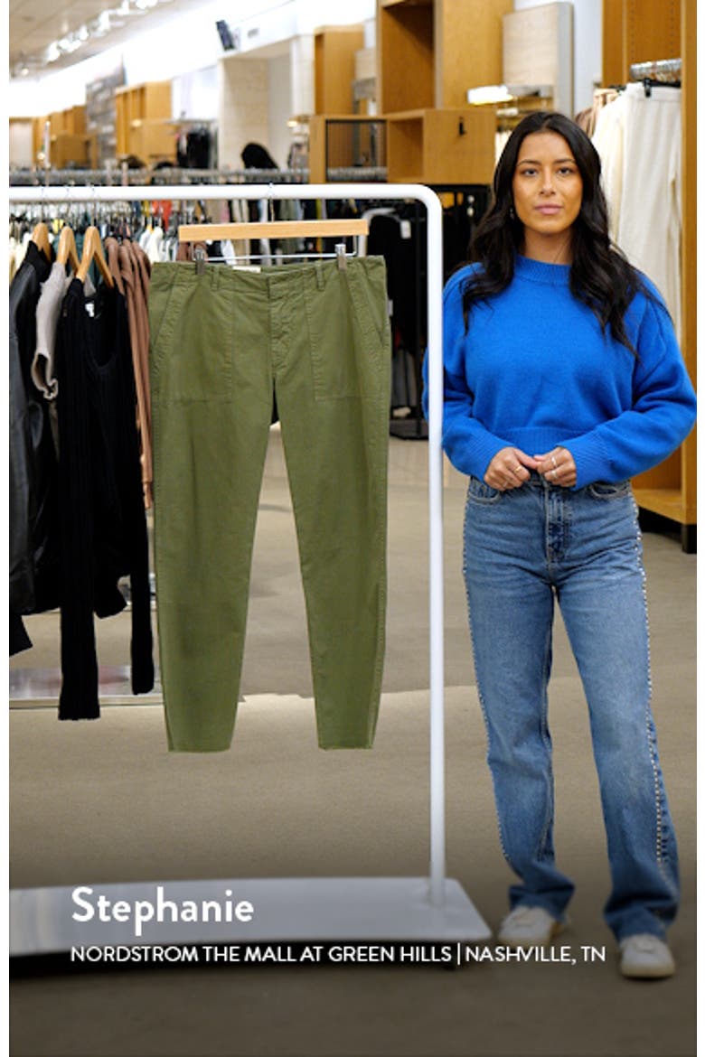 Jenna Raw Hem Crop Cotton Stretch Twill Pants video