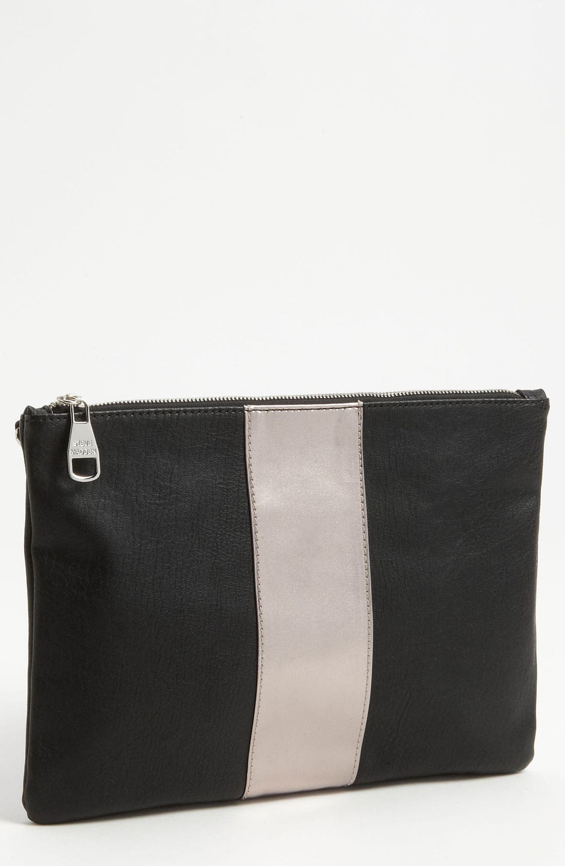 Steve Madden 'Stylarr' Clutch, Main, color, BLACK