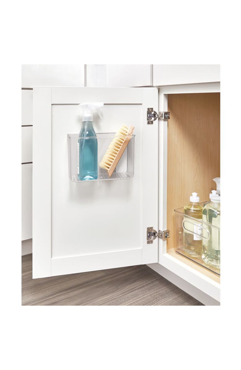 iDesign Adhesive Organizer Bin for Kitchen - Set of 4 - Clear, Alternate, color, Natural