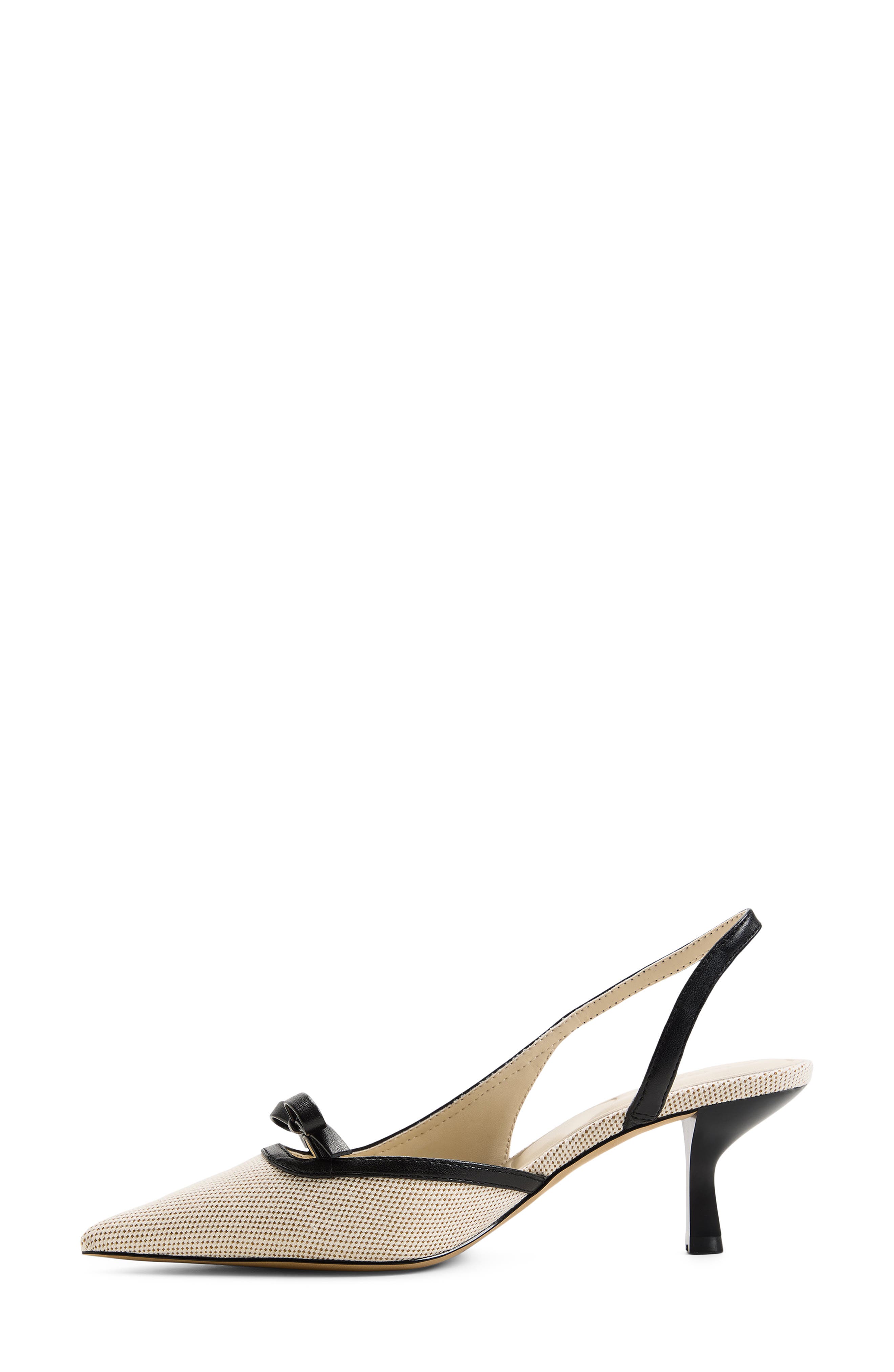 ALDO Philipa Slingback Half d'Orsay Pointed Toe Pump, Alternate, color, Beige Combo