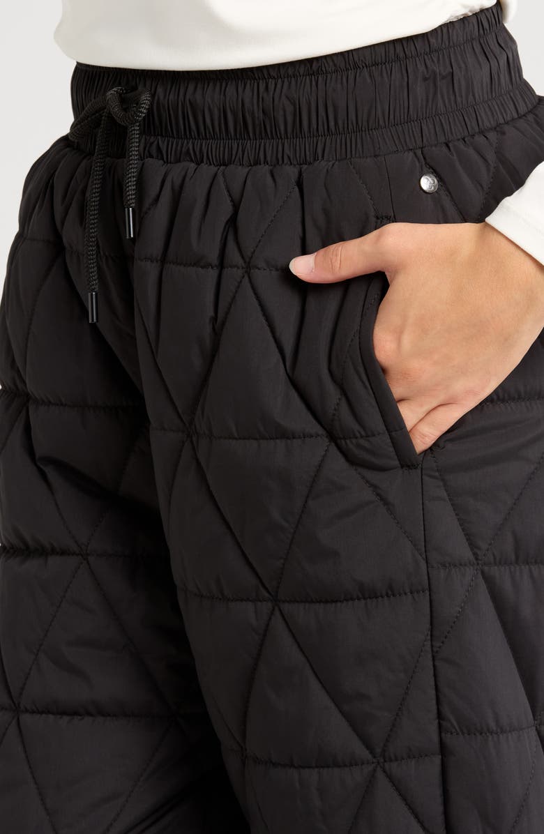 Zella Recycled Polyester Quilted Pants, Alternate, color, 