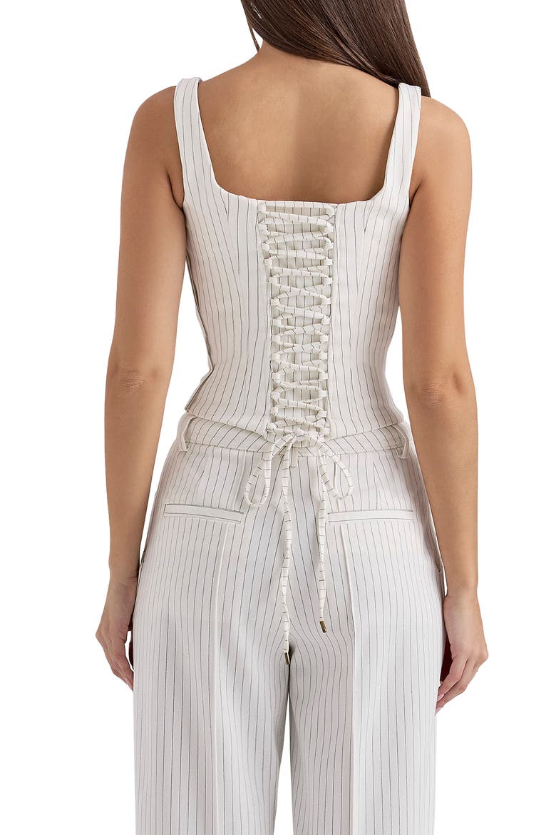 Selma Lace-Up Corset Top, Alternate, color, WHITE