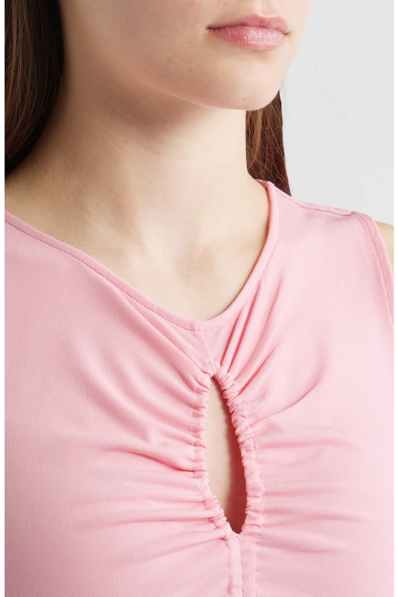 Emacha Ruched Sleeveless Tunic Top, Alternate, color, OPEN PRPLE
