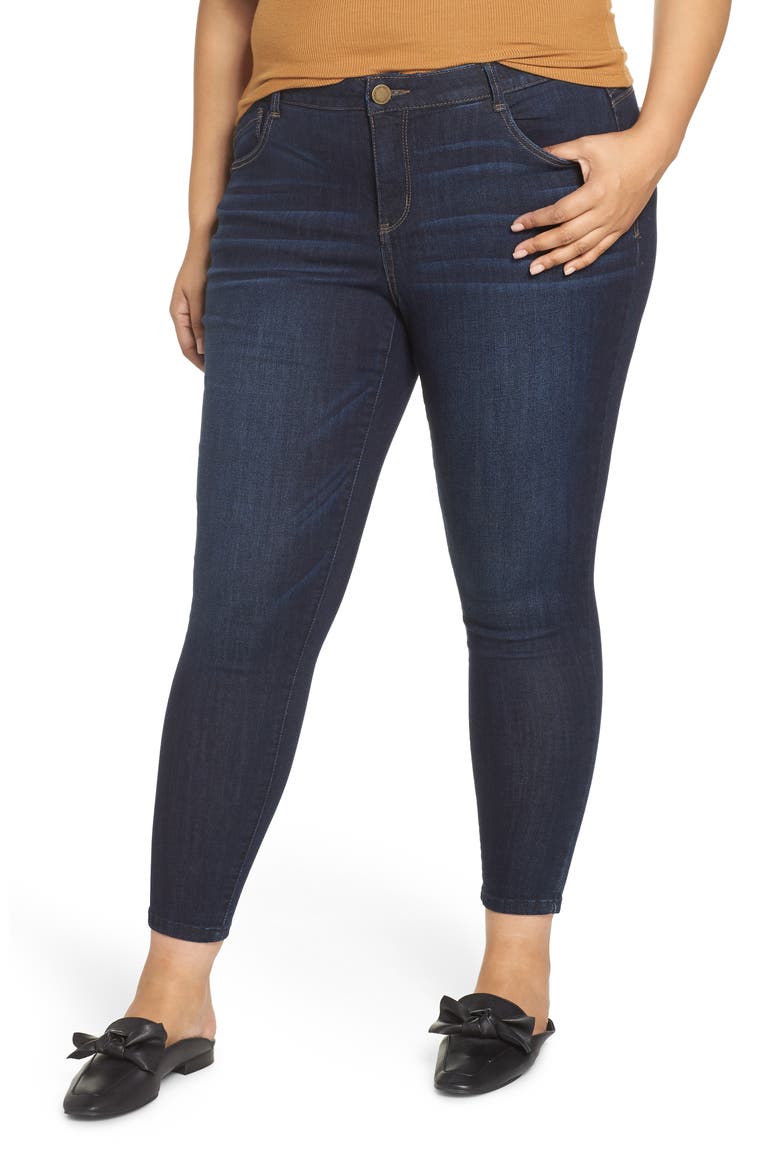 'Ab'Solution High Waist Skinny Ankle Jeans, Main, color, IN-INDIGO