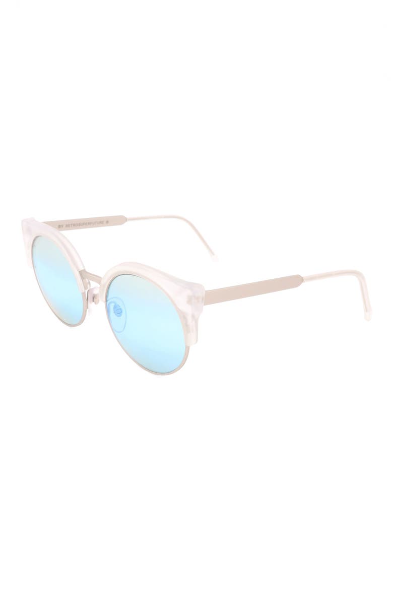 53mm Cat Eye Sunglasses, Alternate, color, WHITE
