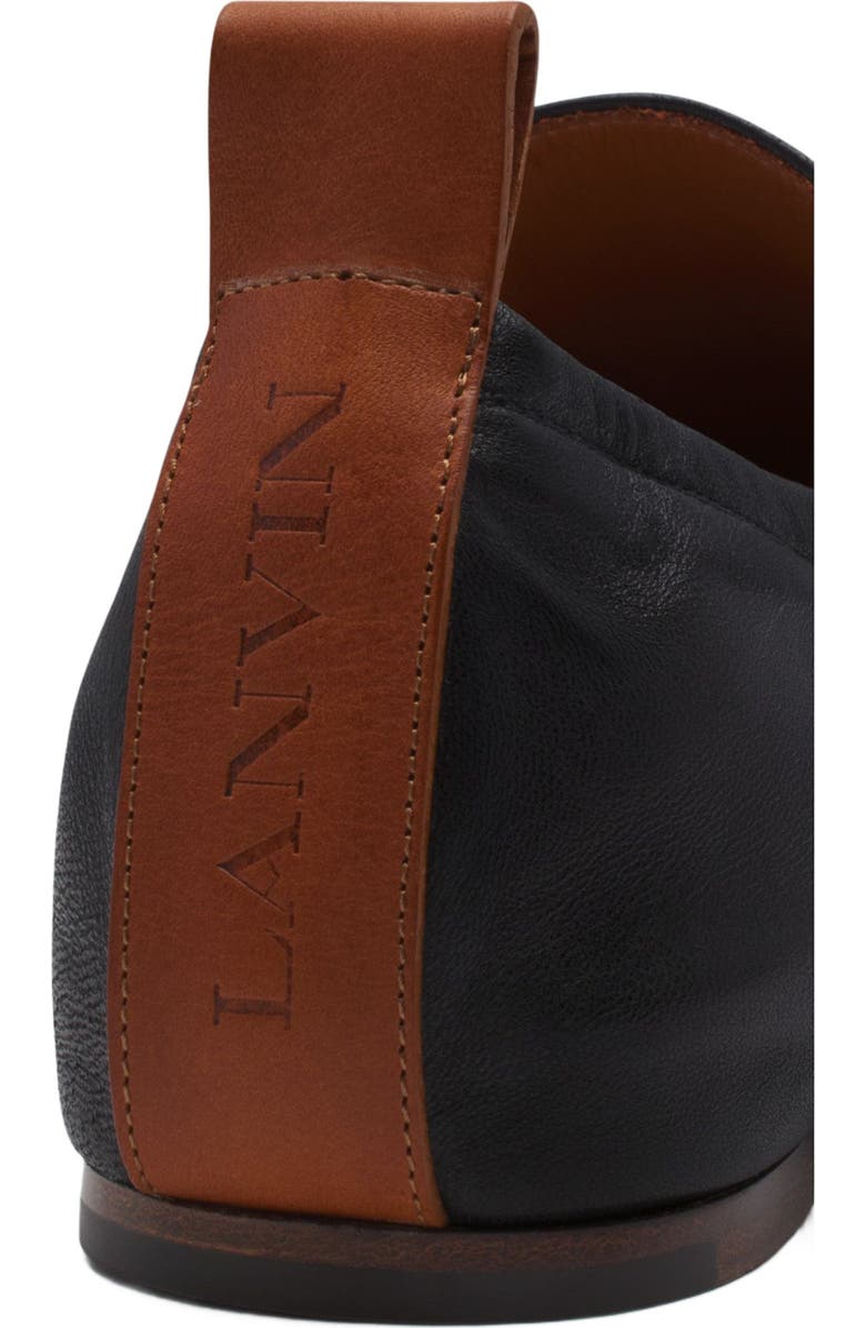 Lanvin LEATHER BALLERINA LOAFERS, Alternate, color,