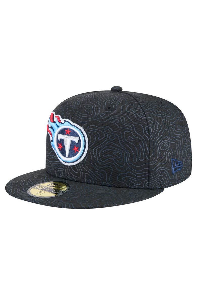 Men's New Era Black Tennessee Titans Geo 59FIFTY Fitted Hat, Main, color, Black