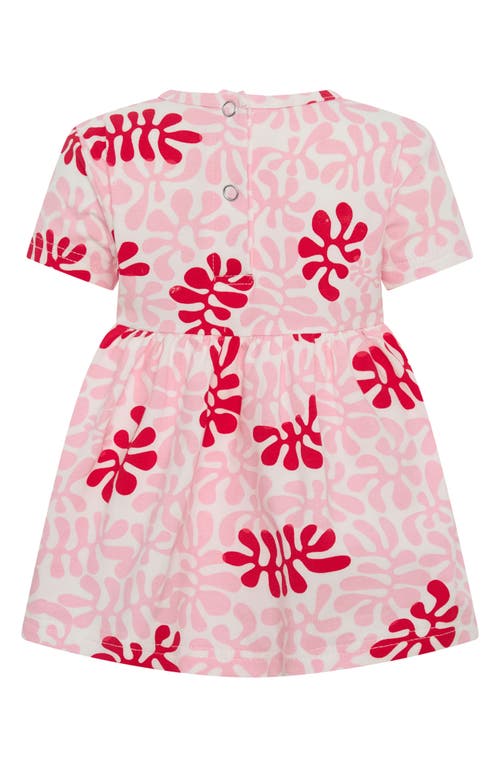 TINY TRIBE TINY TRIBE CORAL PRINT COTTON SKIRTED BODYSUIT