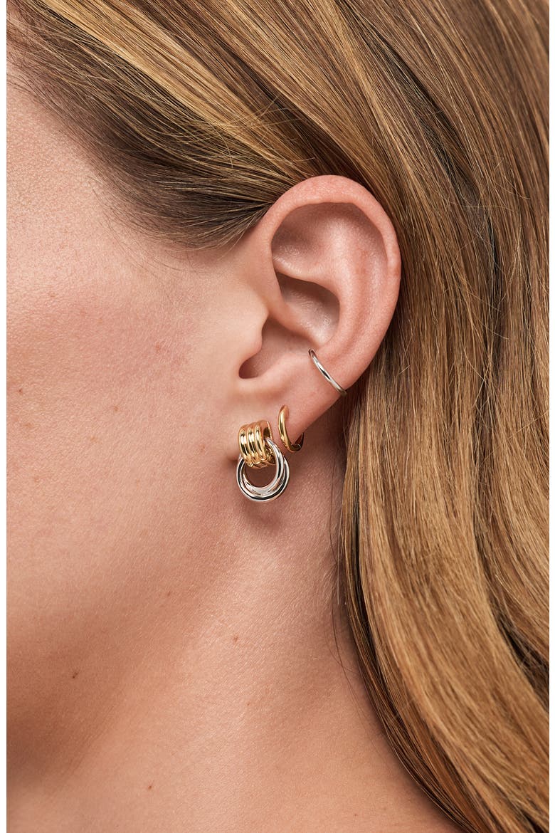 Ryle 2-Tone Statement Earrings, Alternate, color, GOLD / SILVER