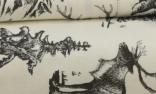 Azores Home Mountain Toile Heavyweight Cotton Sheet Set In Gray