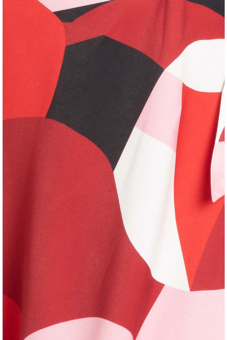 Print Off the Shoulder Midi Dress, Alternate, color, CURVE BALL