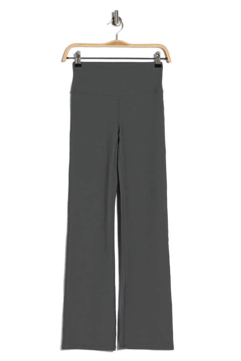 Perform Rib High Waist Bootcut Leggings, Alternate, color, GREEN URBAN