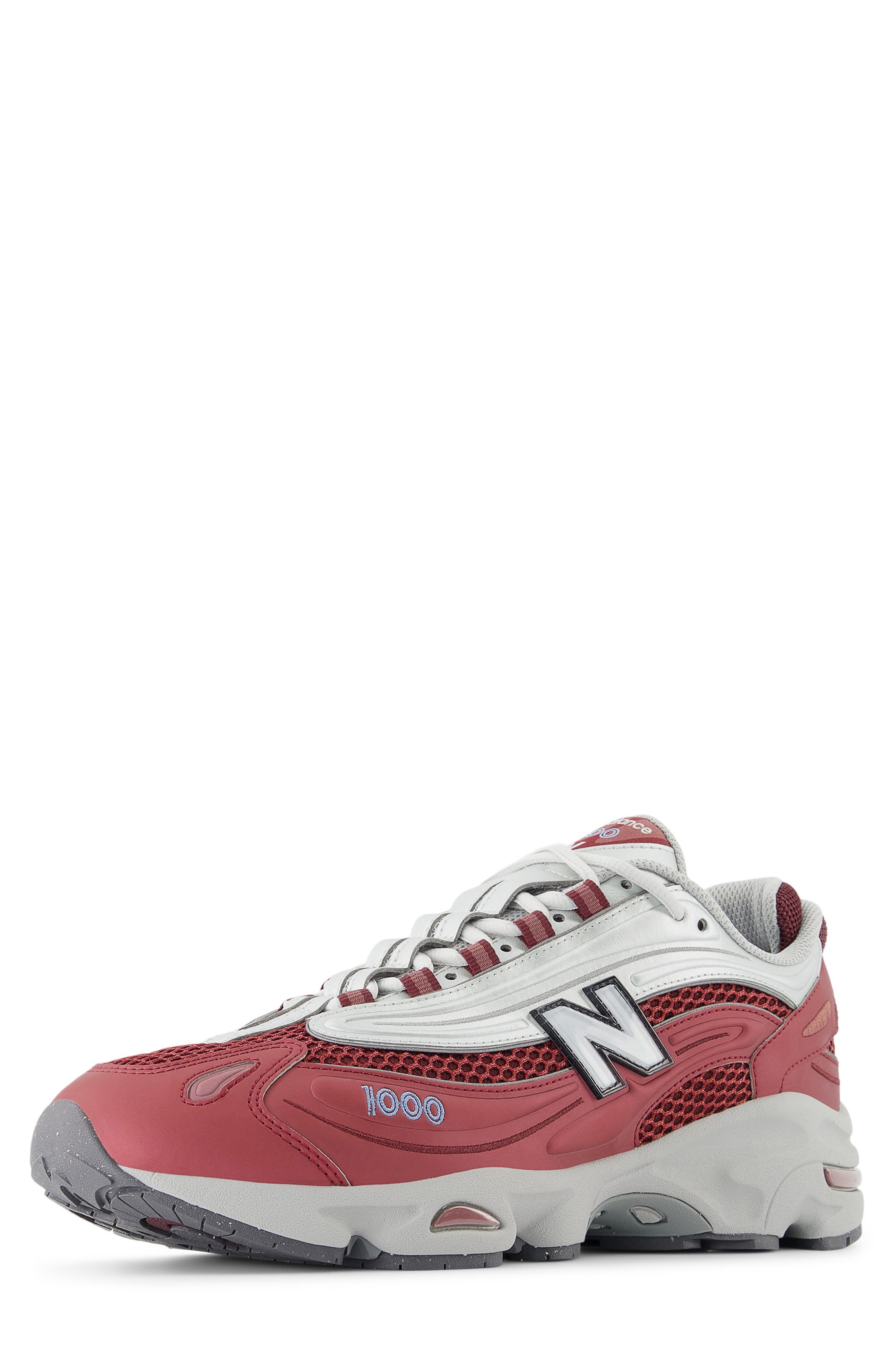New Balance 1000 Sneaker, Alternate, color, Monarch Burgundy/ Silver