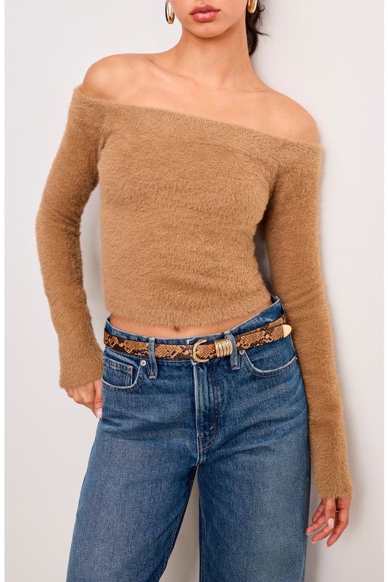 Off the Shoulder Sweater, Main, color, WARM CARAMEL003