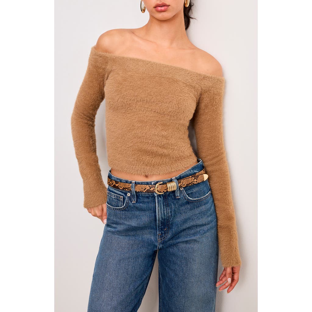 GOOD AMERICAN GOOD AMERICAN OFF THE SHOULDER SWEATER