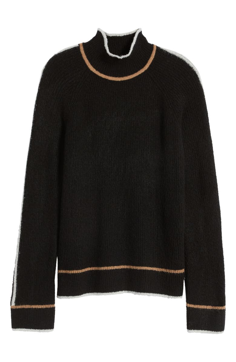 Hatley Contrast Trim Mock Neck Sweater, Alternate, color, 