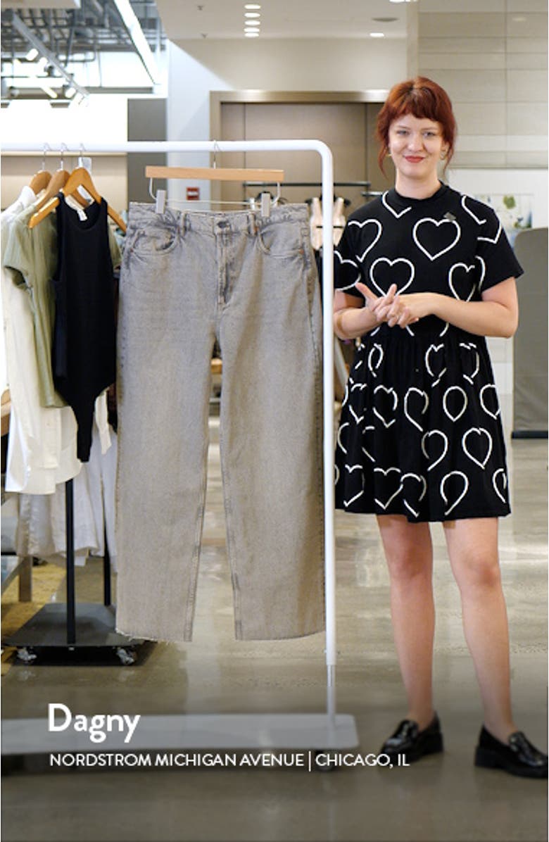 Blake Raw Hem Wide Leg Jeans, sales video thumbnail