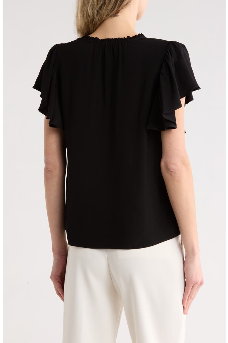 Lilo Flutter Sleeve Top, Alternate, color, NOIR