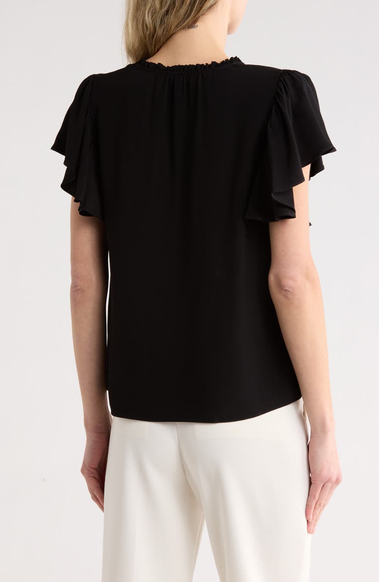 Ulla Johnson Lilo Flutter Sleeve Top, Alternate, color, Noir