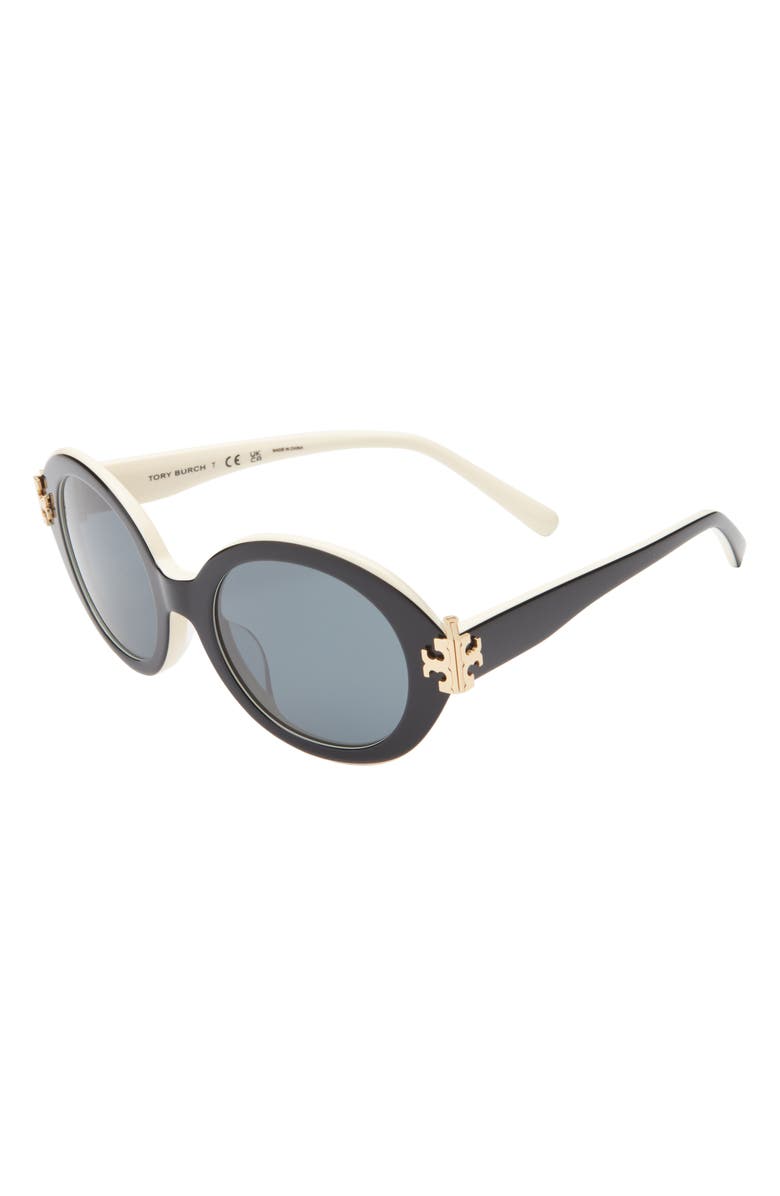 Tory Burch 52mm Oval Sunglasses, Alternate, color,