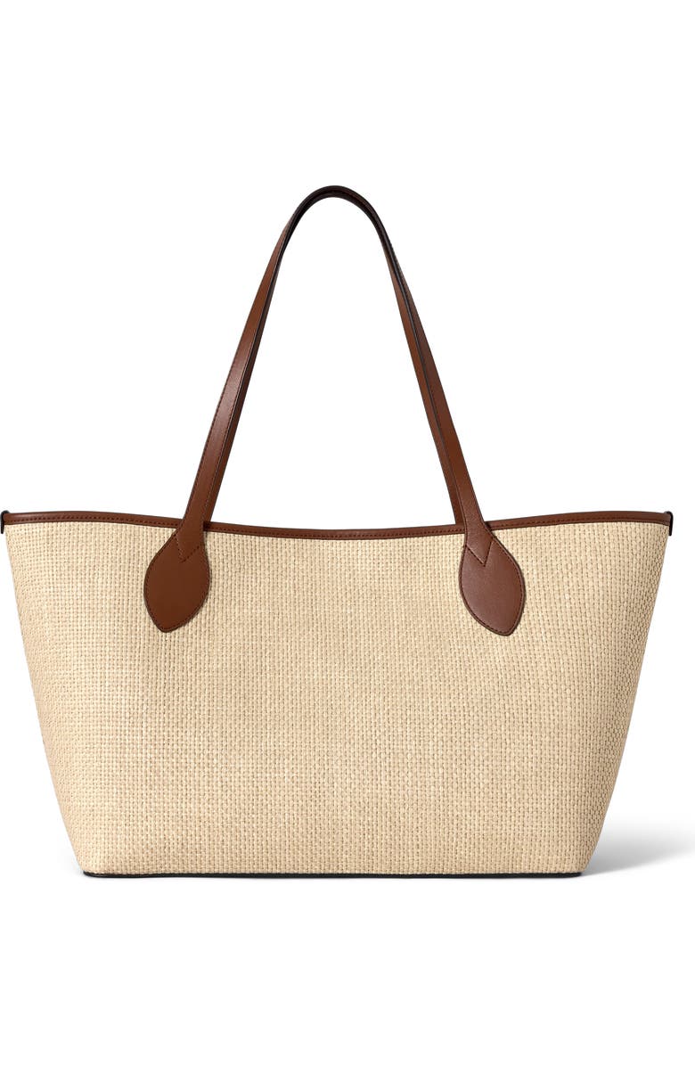 Mulberry Raffia Tree Tote, Alternate, color, Ecru-Bright Oak