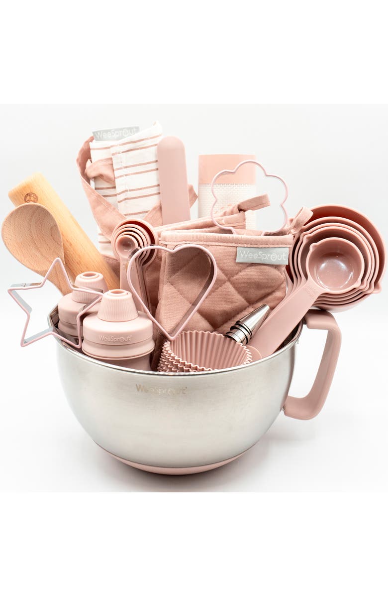 WeeSprout Little Chef Kids Baking Set, 38 Pieces, Main, color, Pink