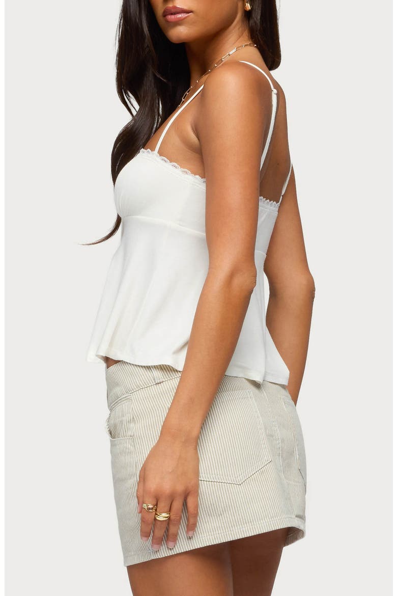 Gallie Tie Front Camisole, Alternate, color, WHITE