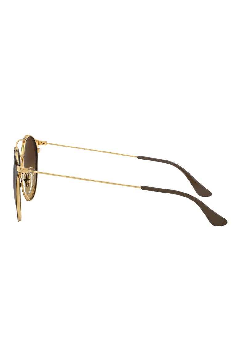 52mm Round Sunglasses, Alternate, color, BROWN/ GOLD