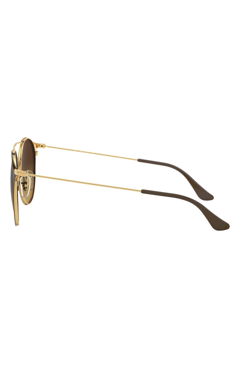 Ray-Ban 52mm Round Sunglasses, Alternate, color, Brown/ Gold
