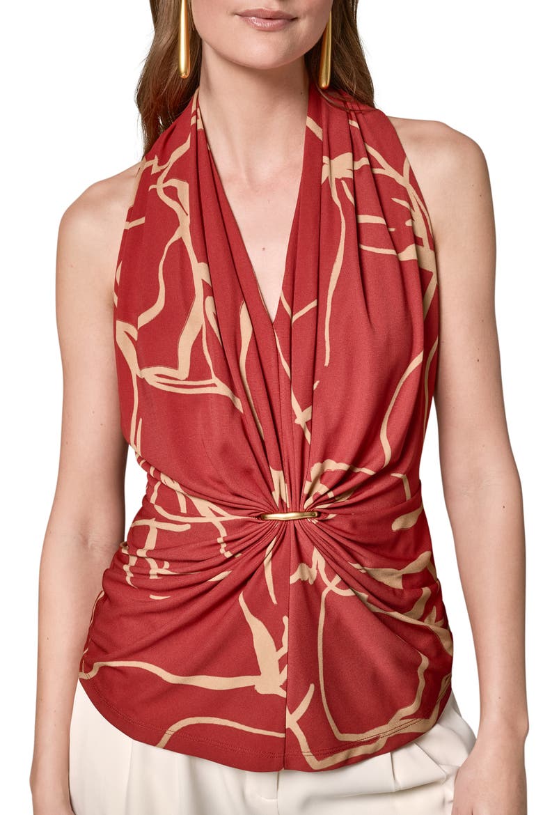 Ruched Hardware Top, Alternate, color, SUNBAKED/ FAWN
