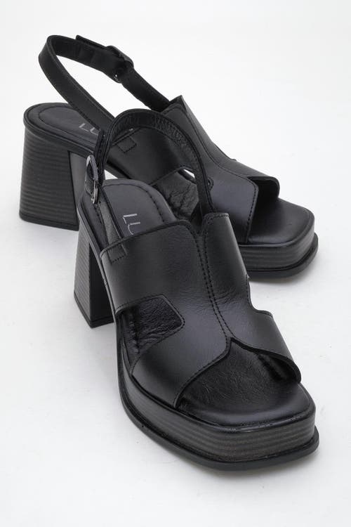 Forever & Always Shoes Zennia Leather Platform Sandal