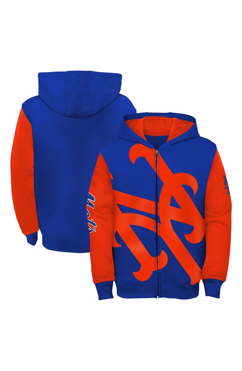 Outerstuff Toddler Royal New York Mets Postcard Full-Zip Hoodie, Main, color, 