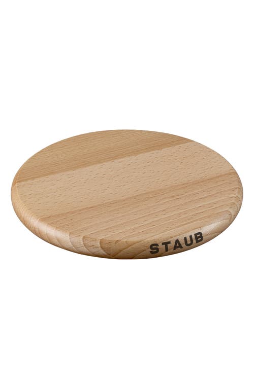 Staub 6-inch Magnetic Wooden Trivet In Brown
