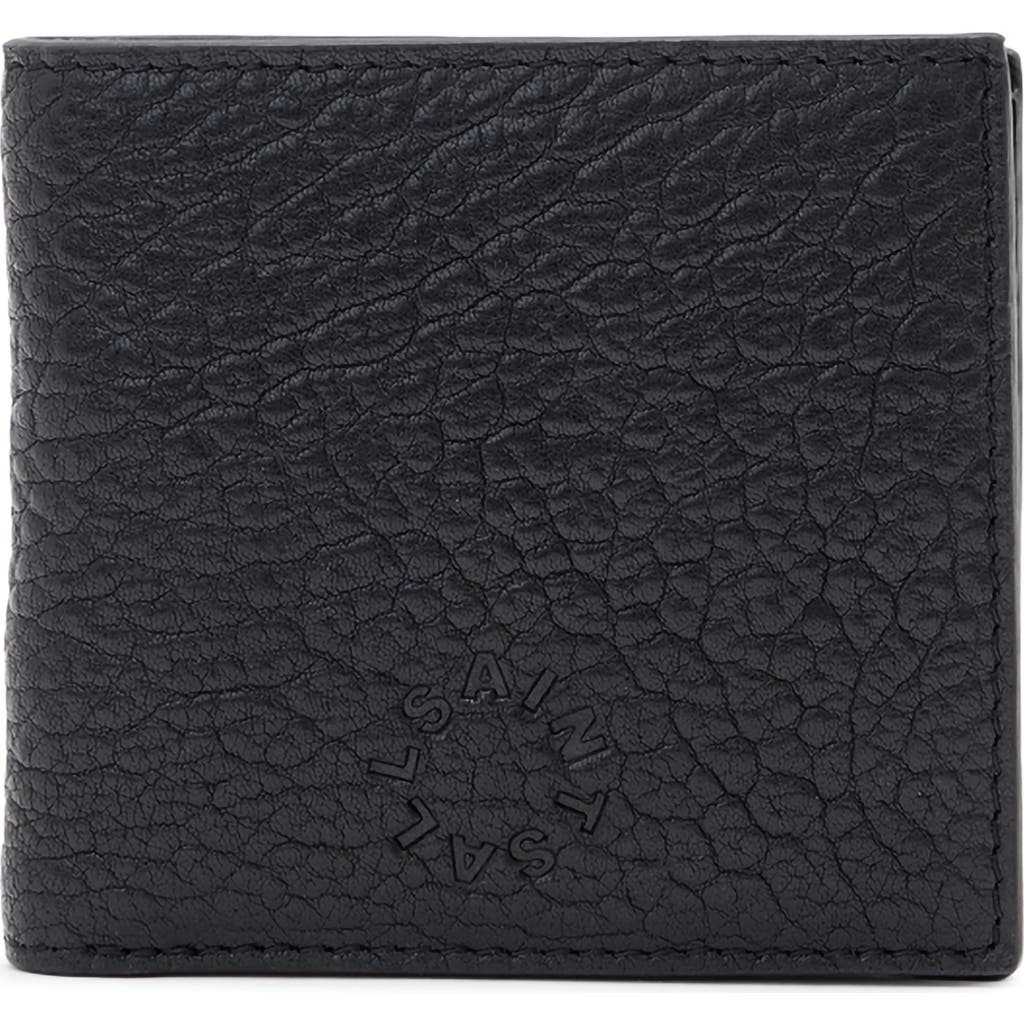 Allsaints Elkka Haven Leather Bifold Wallet In Black