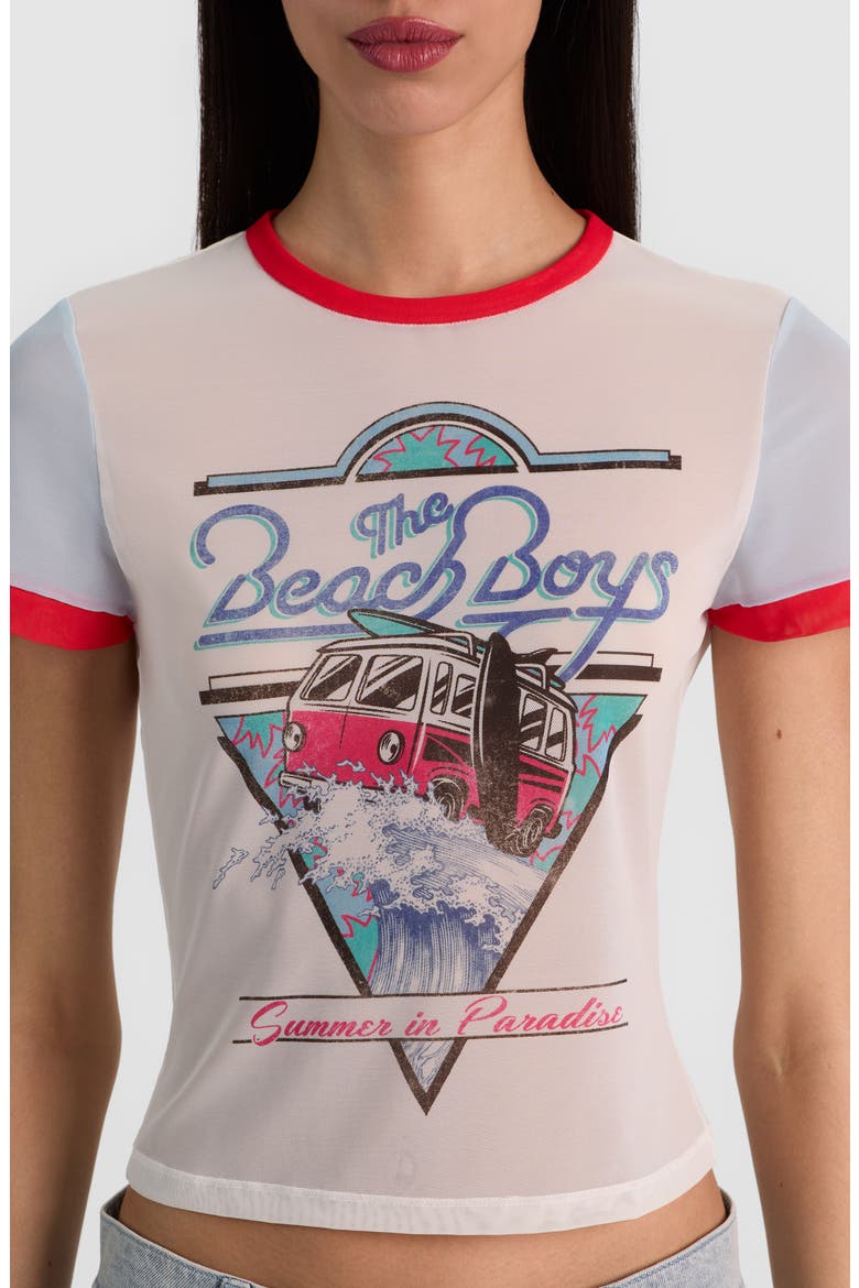Tess The Beach Boys Graphic Mesh T-shirt, Alternate, color, SUMMER IN PARADISE