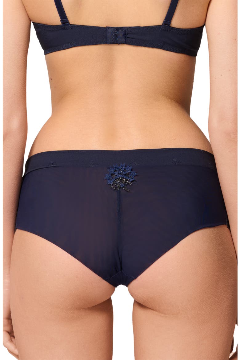 Wish Embroidered Boyshorts, Alternate, color, SAPHIRE