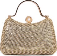 BERNESS Pearl Clasp Rhinestone Handheld Bag