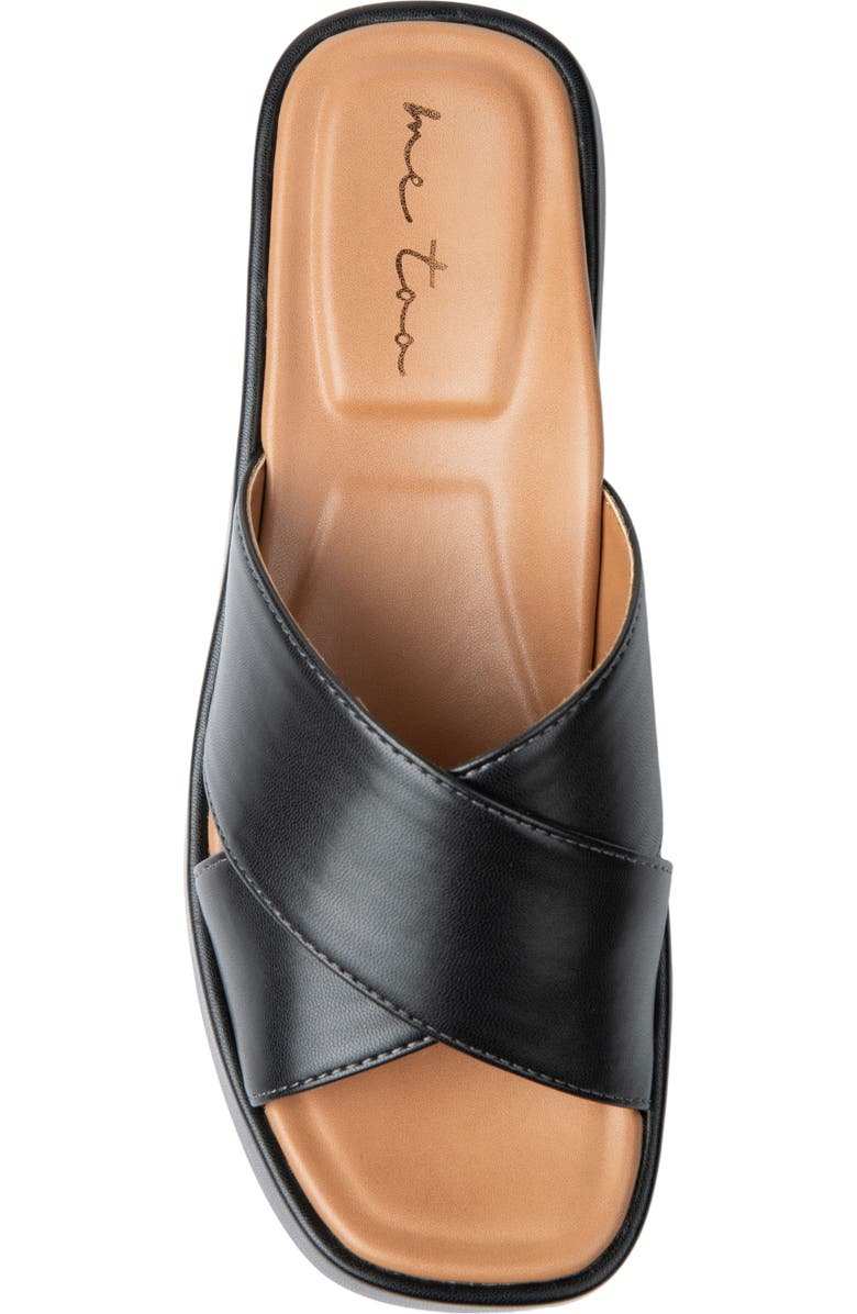 Me Too Linzi Platform Slide Sandal, Alternate, color, Black