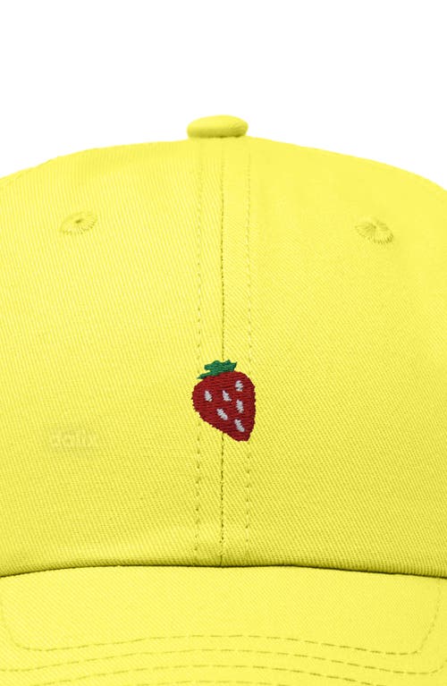 Dalix Lil Strawberry Dad Cap In Yellow