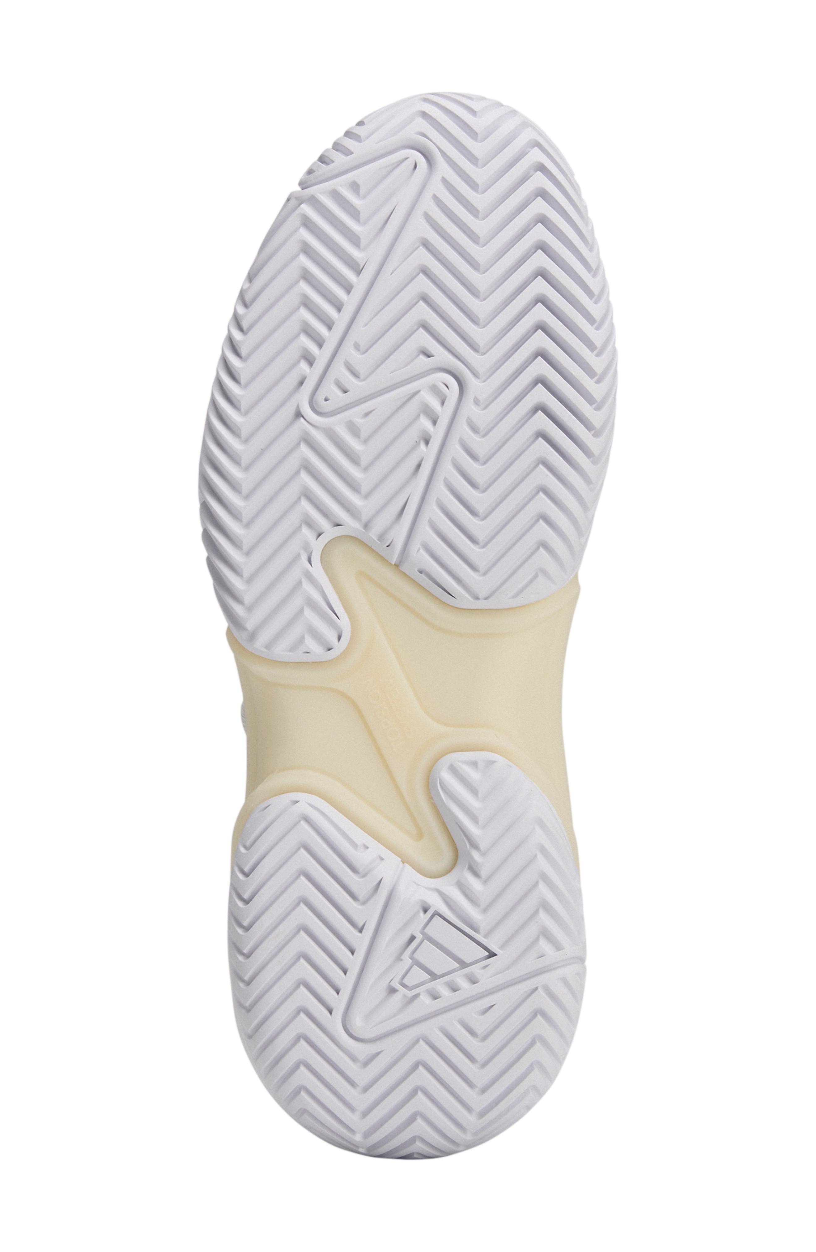 adidas by Stella McCartney Barricade Tennis Sneaker, Alternate, color, White/ Almond Milk/ Grey