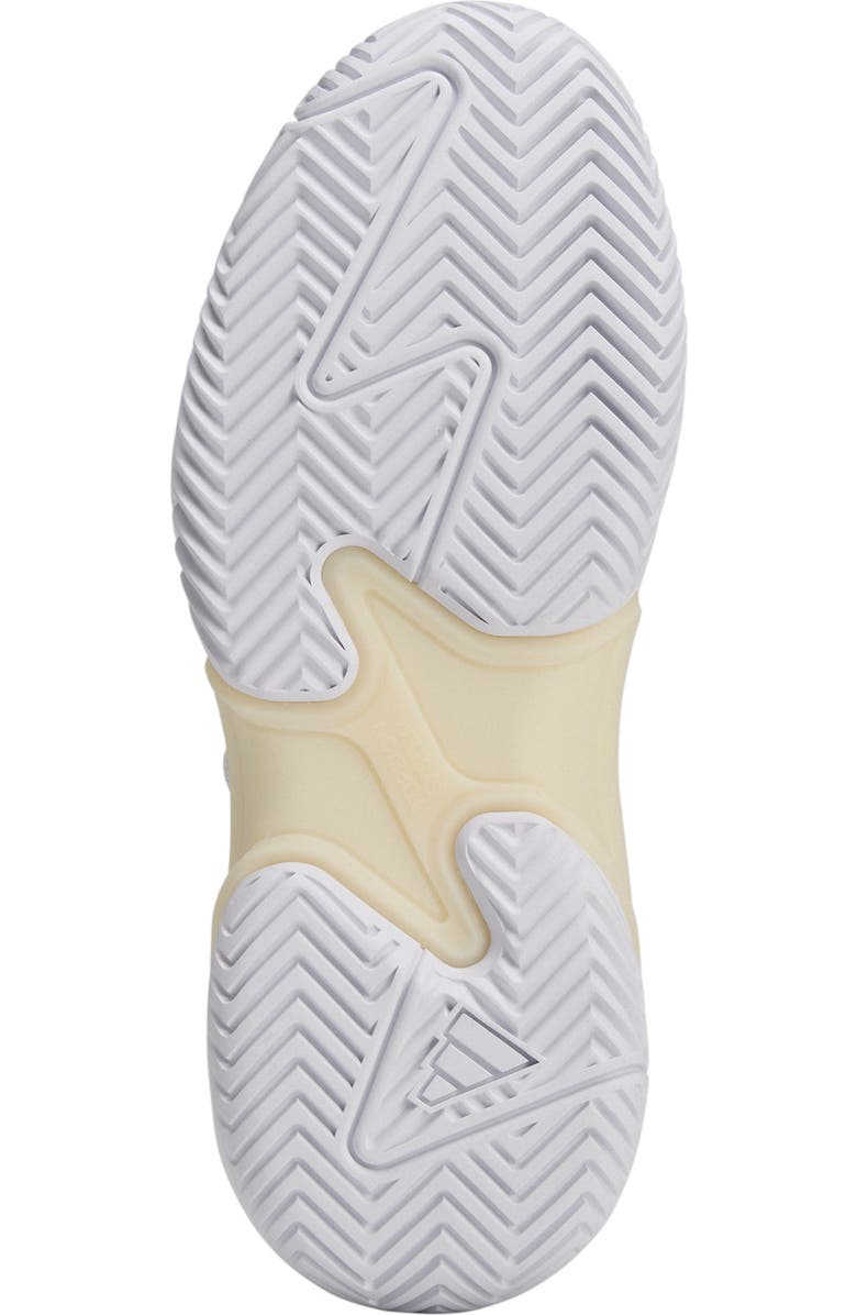 adidas by Stella McCartney Barricade Tennis Sneaker, Alternate, color, White/ Almond Milk/ Grey